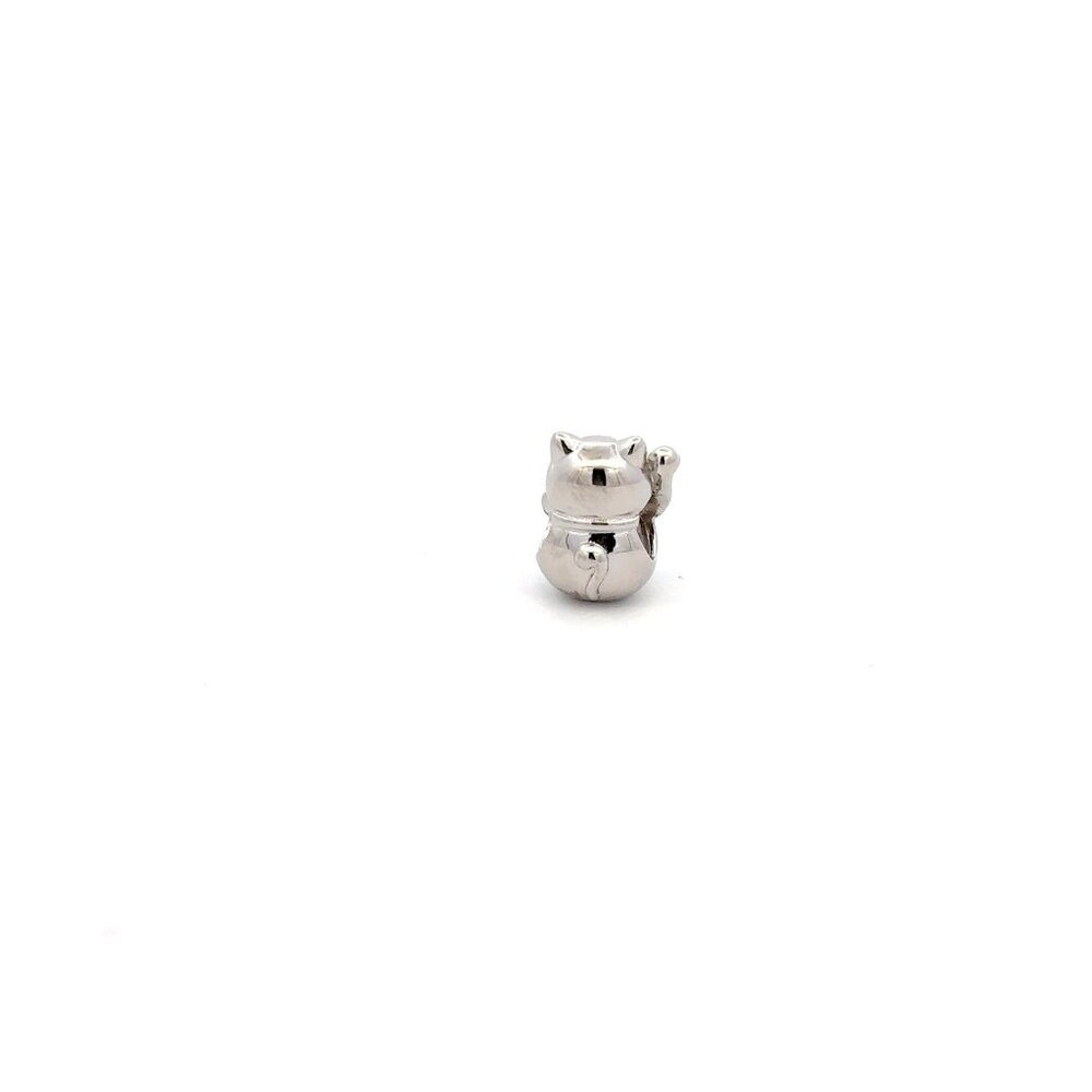 925 Sterling Silver Charm Cat Kitten Bead Charm For Bracelet Necklace - Picture 4 of 5